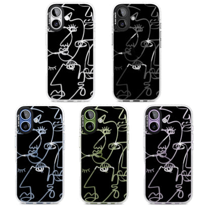 Abstract Line Art Clear Black