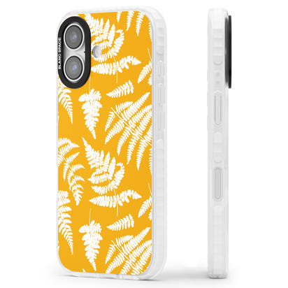 Motif fougère sur fond jaune