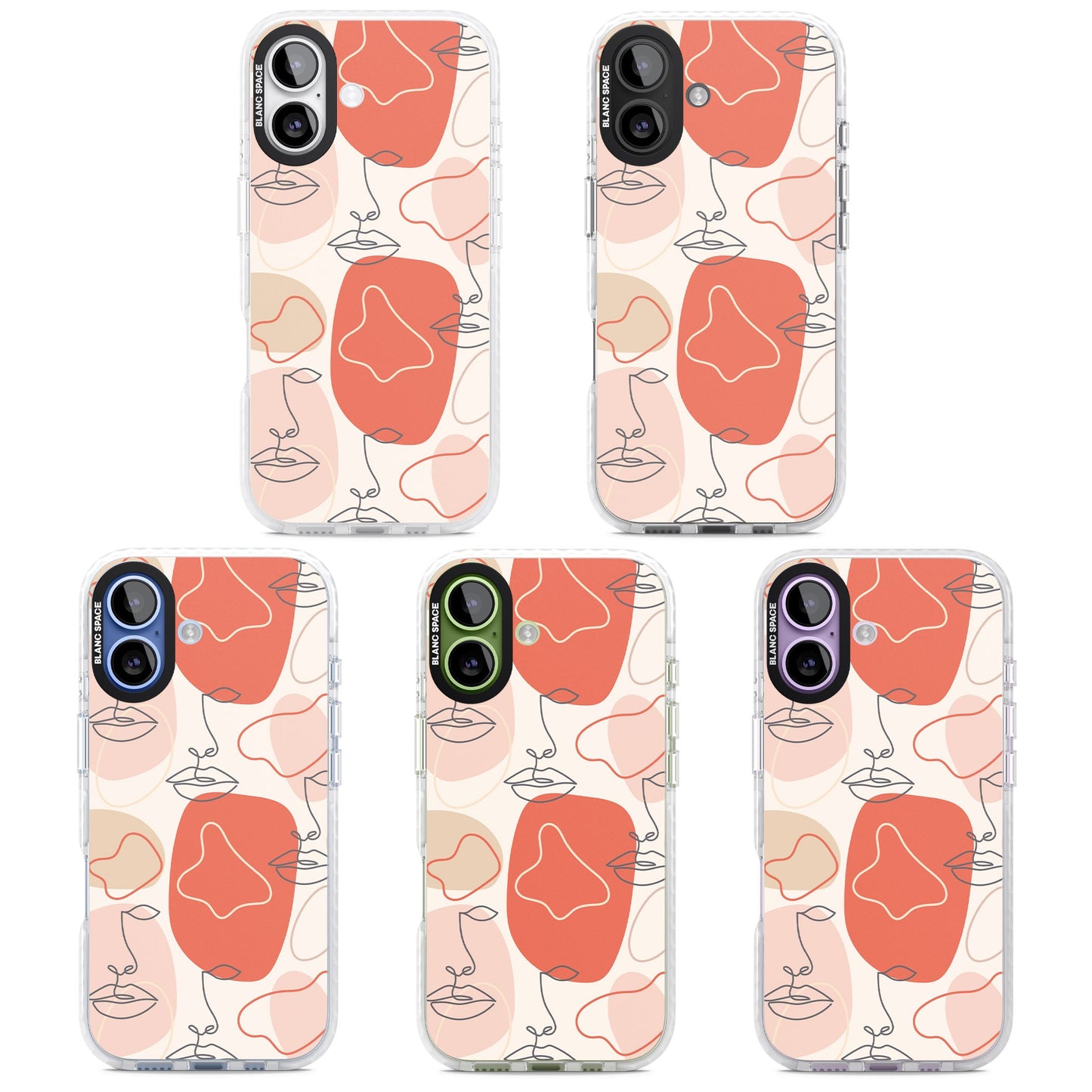 Abstract Face Line Art