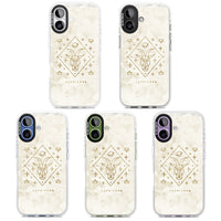 Motif du zodiaque Capricorne en or