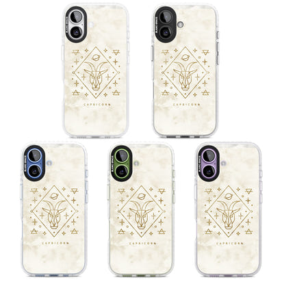 Motif du zodiaque Capricorne en or