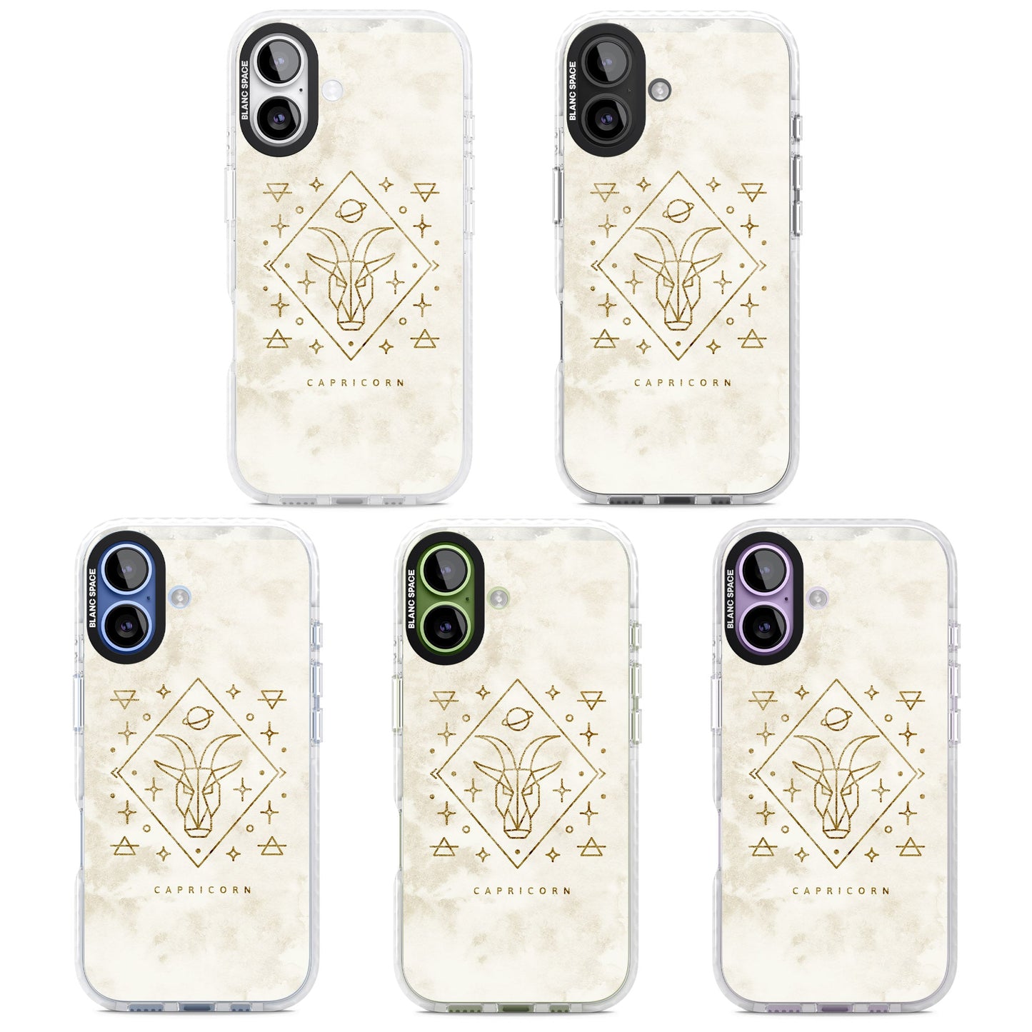 Motif du zodiaque Capricorne en or