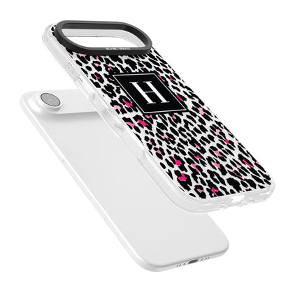 Personalised Clear Pink Leopard Monogram