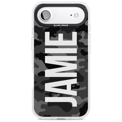 Personalised Black Camo Name Vertical