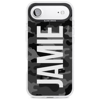 Personalised Black Camo Name Vertical