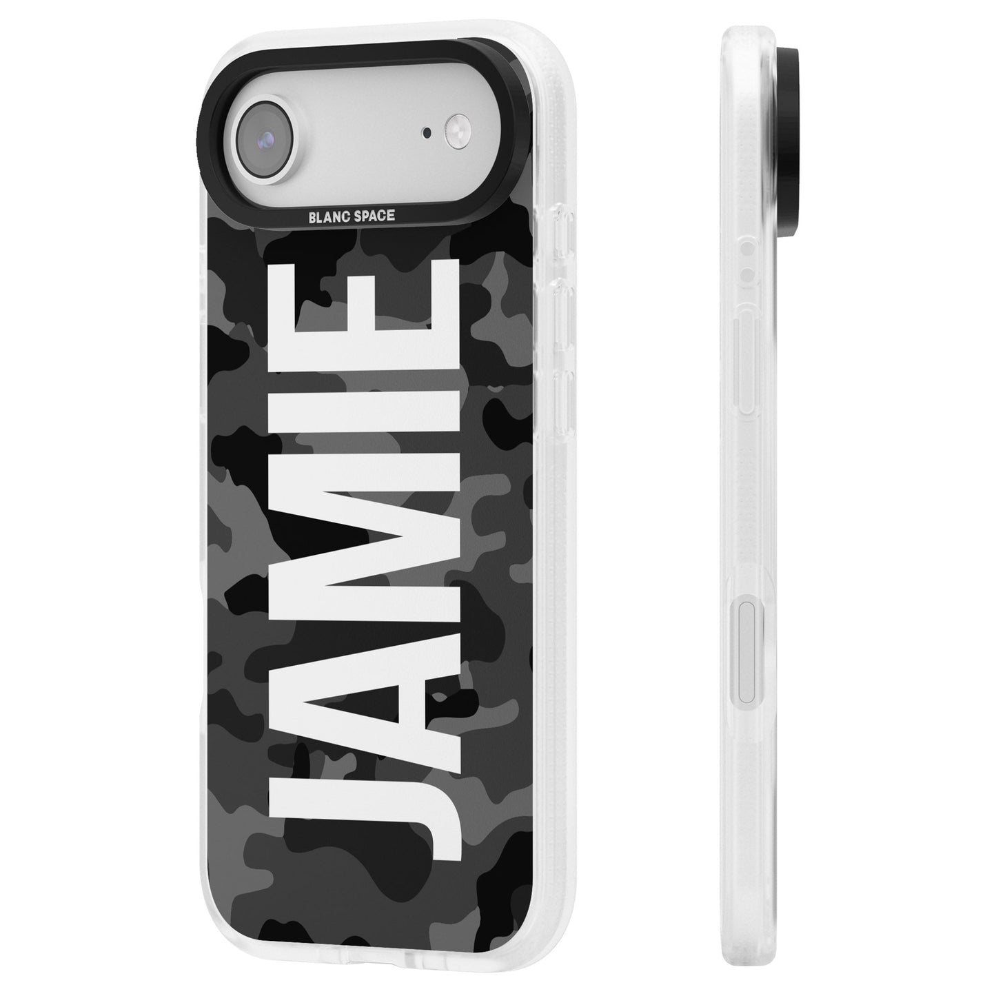 Personalised Black Camo Name Vertical