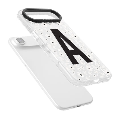 Initiale en gras personnalisée et florale