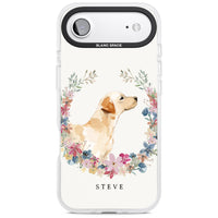 Personalised Yellow Labrador Floral Portrait