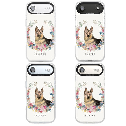 Personalised German Shepherd Floral Portrait