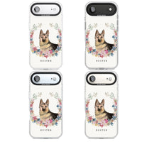 Personalised German Shepherd Floral Portrait