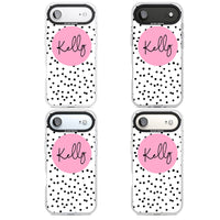 Personalised Pink Circle & Dots