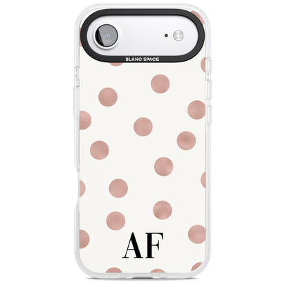 Points et initiales personnalisés en or rose