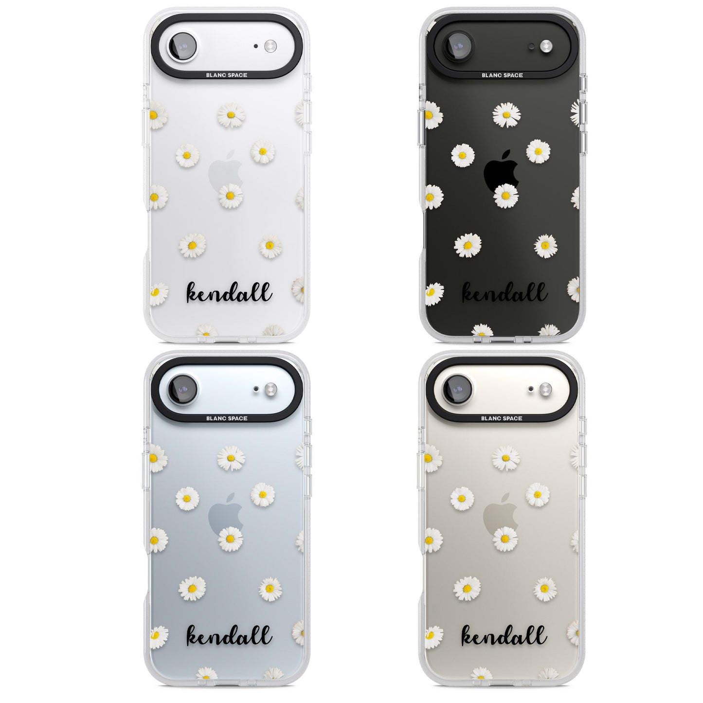 Personalised White Daisies & Cursive