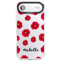 Personalised Red Peonies & Cursive