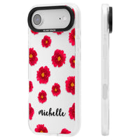 Personalised Red Peonies & Cursive