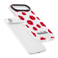 Personalised Red Peonies & Cursive