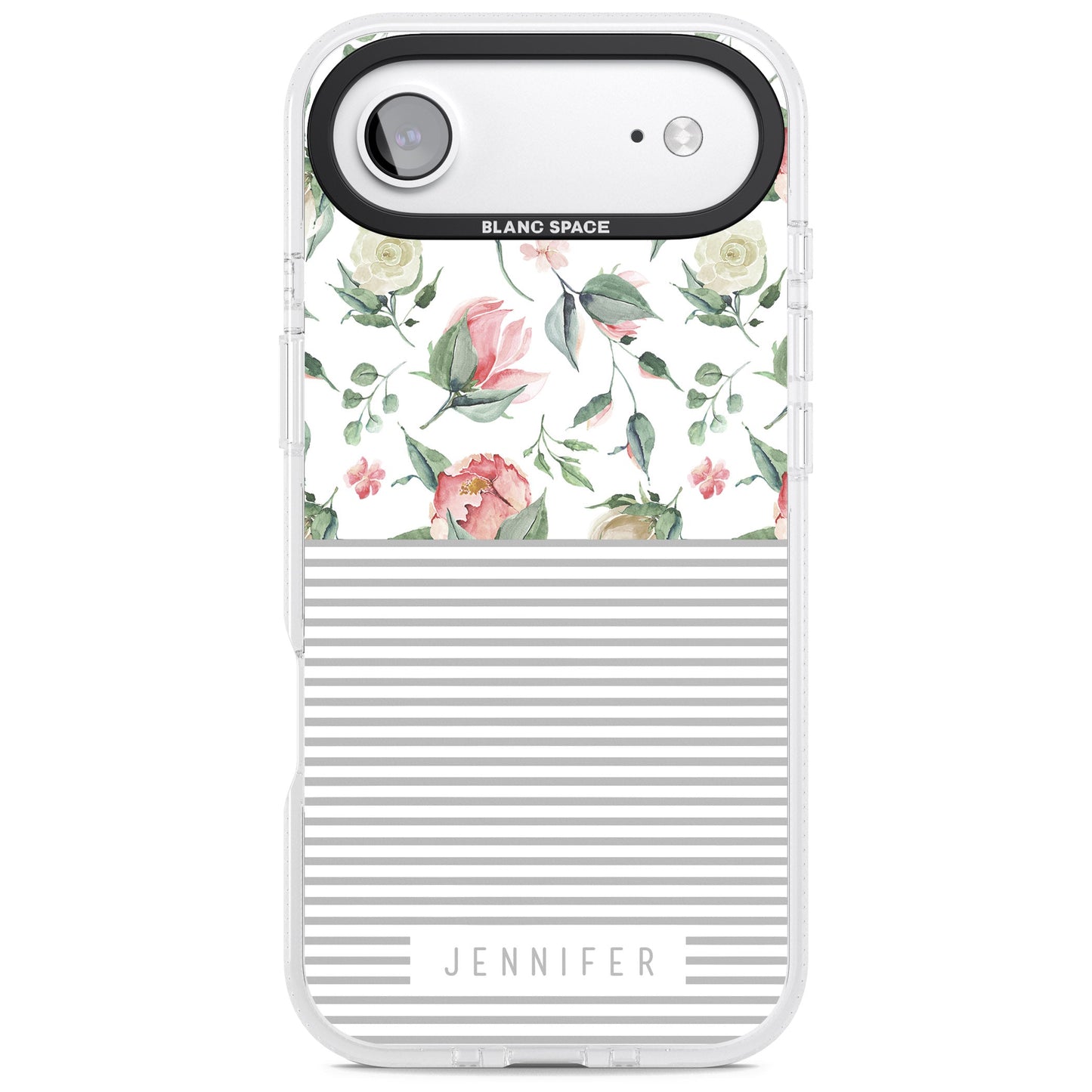 Personalised Light Floral Pattern & Stripes