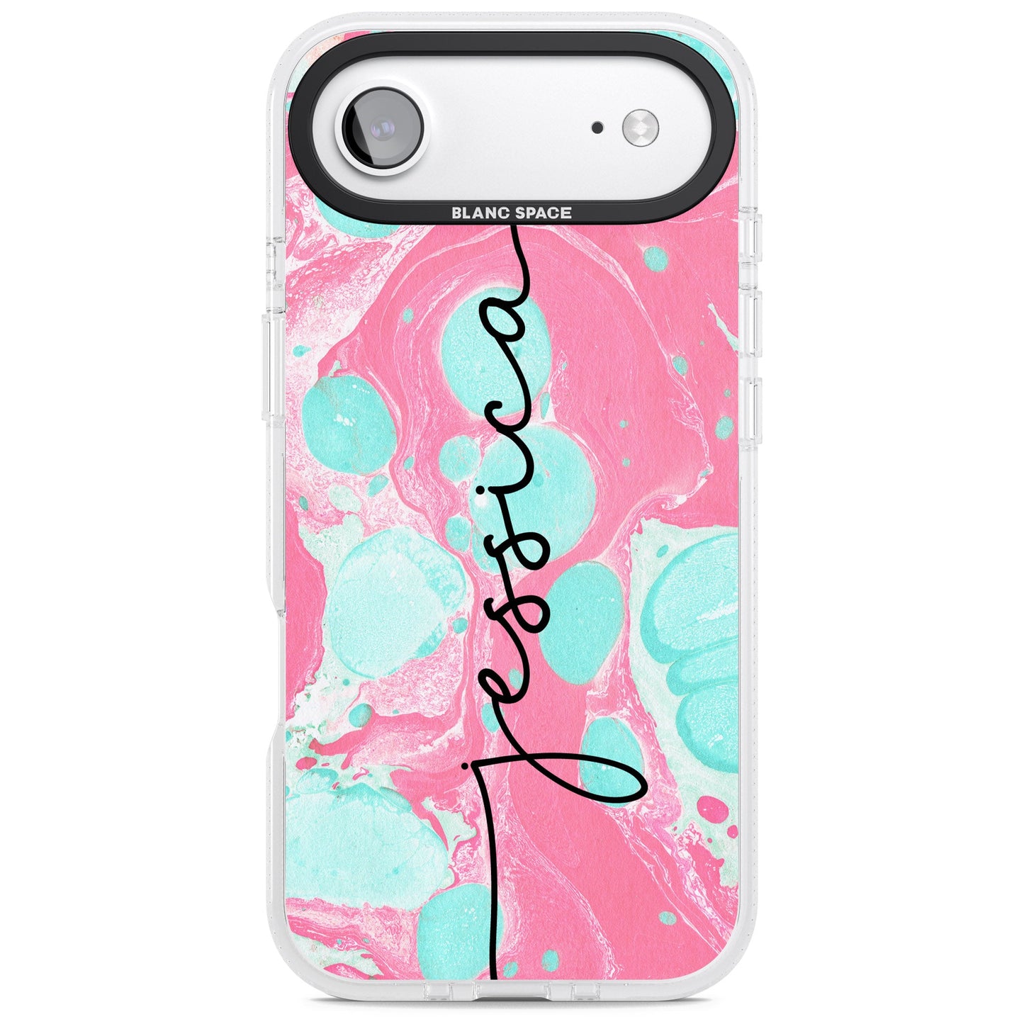 Personalised Turquoise & Pink Marbled