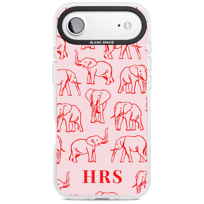 Personalised Red Elephant Outline