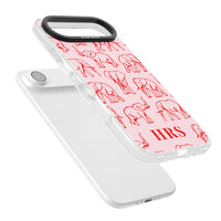 Personalised Red Elephant Outline