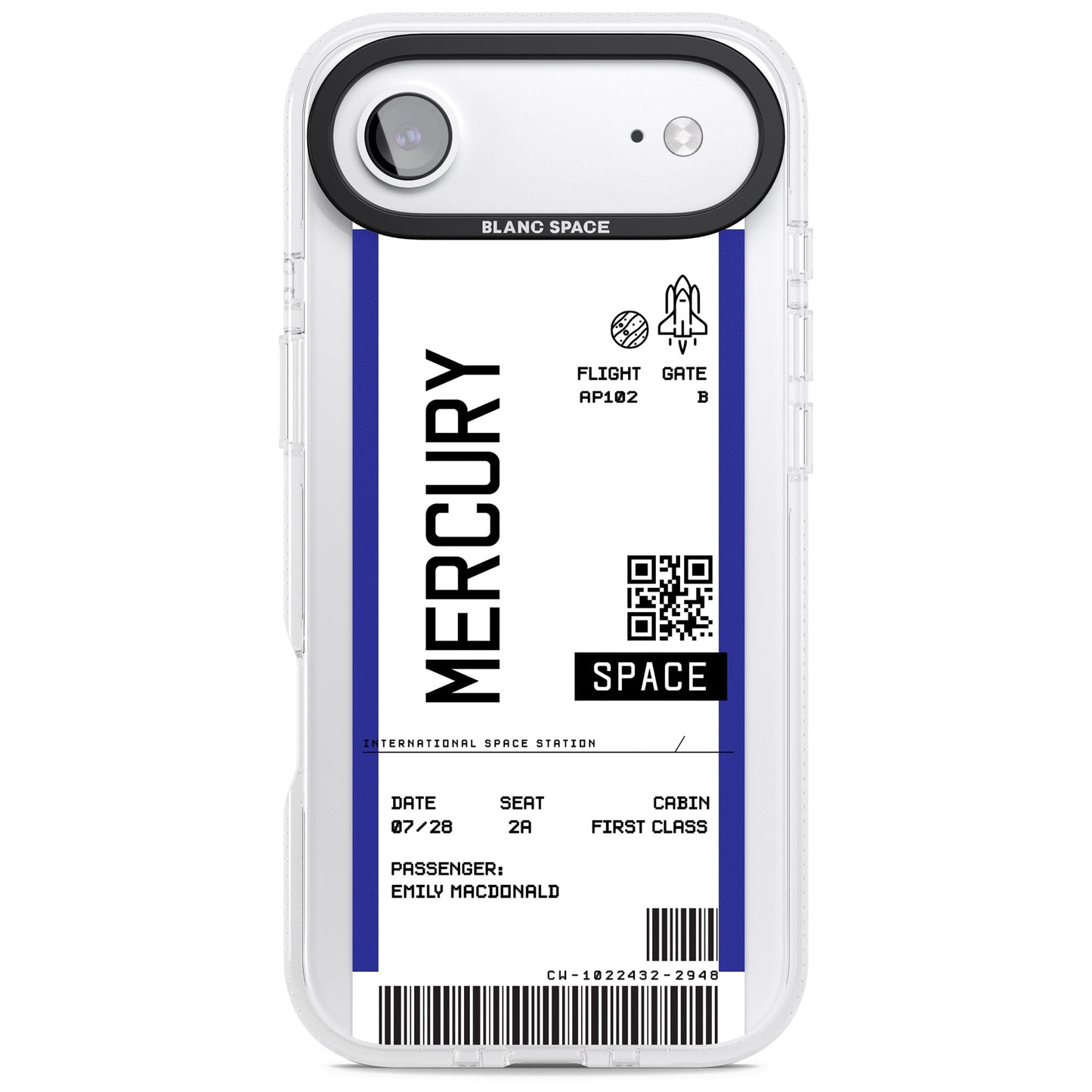 Personalised Mercury Travel Ticket