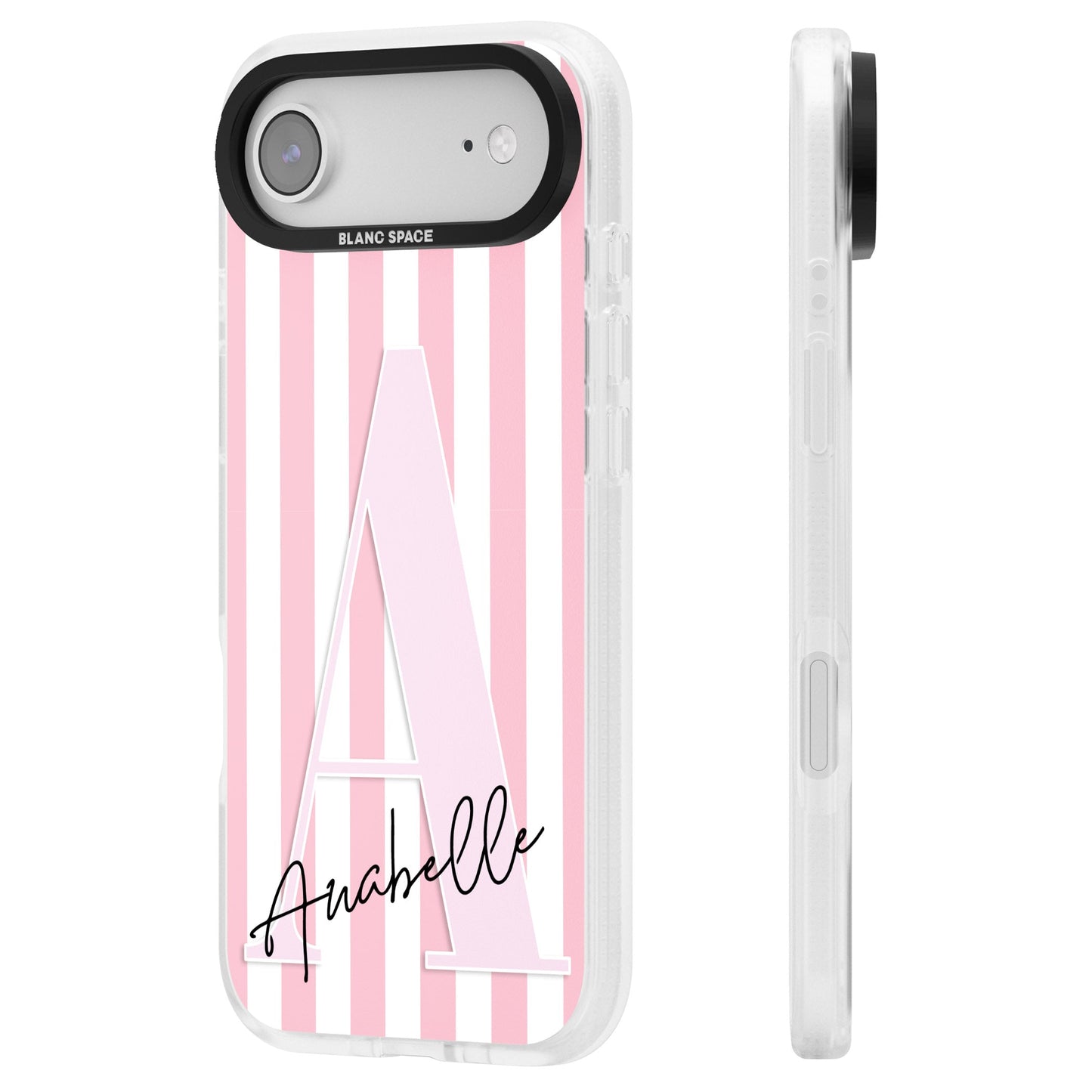 Personalised Pink Stripes & Monogram