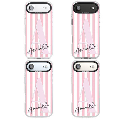 Personalised Pink Stripes & Monogram