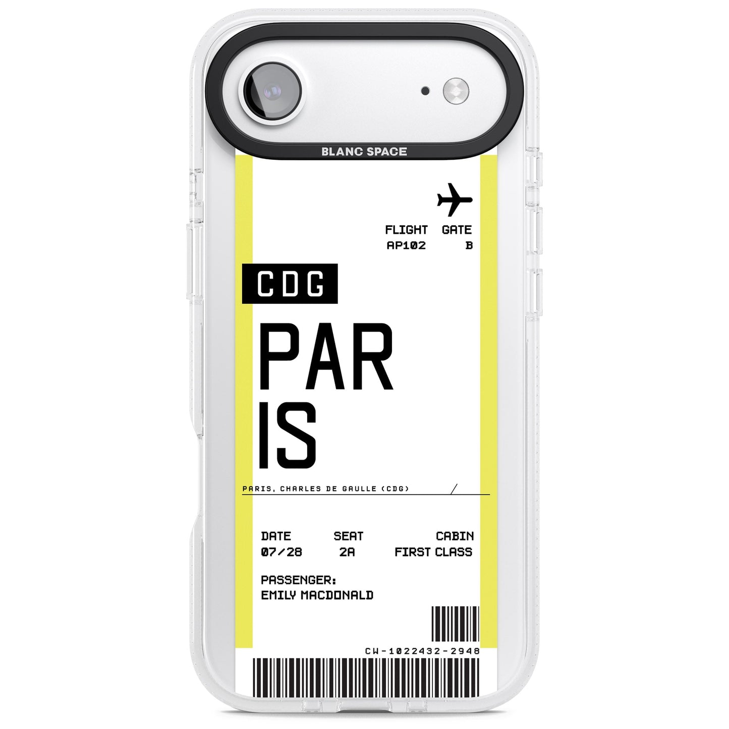 Personalised Paris Boarding Pass