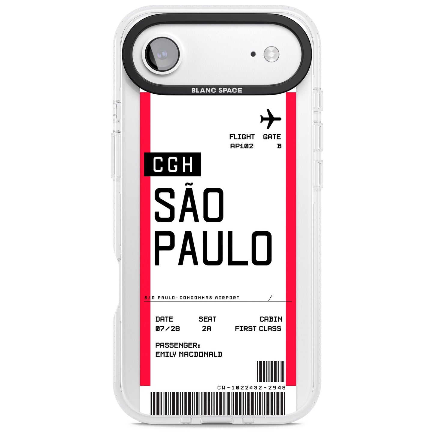 Personalisierte Bordkarte für São Paulo