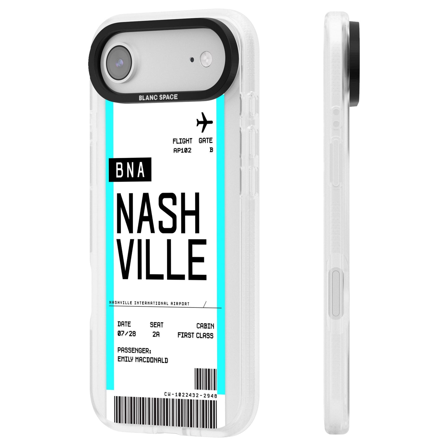 Carte d'embarquement personnalisée pour Nashville