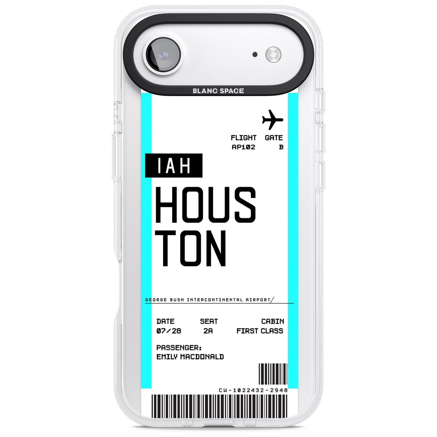 Personalised Houston Boarding Pass