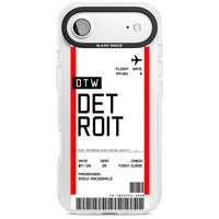 Carte d'embarquement personnalisée pour Détroit