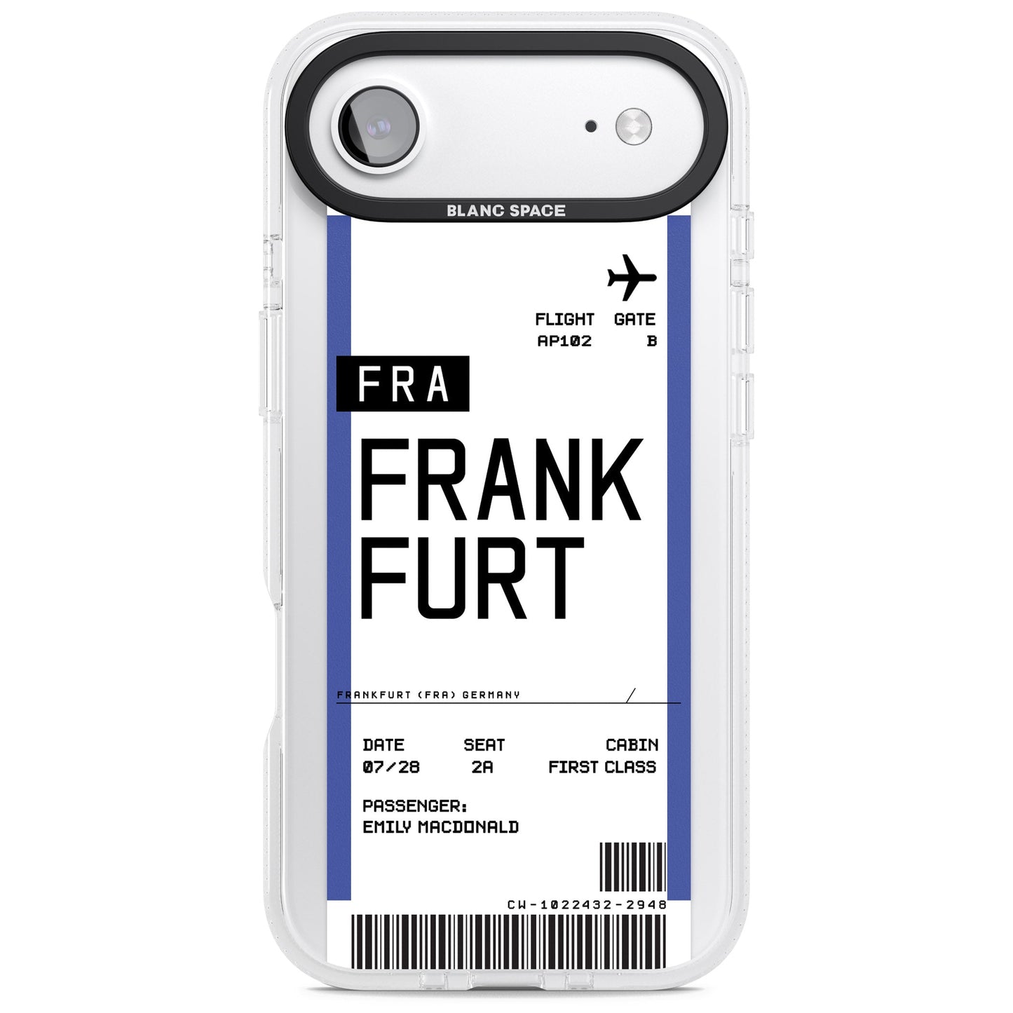 Personalised Frankfurt Boarding Pass