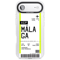 Personalised Málaga Boarding Pass