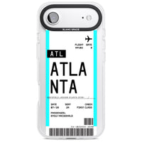 Personalisierte Atlanta-Bordkarte