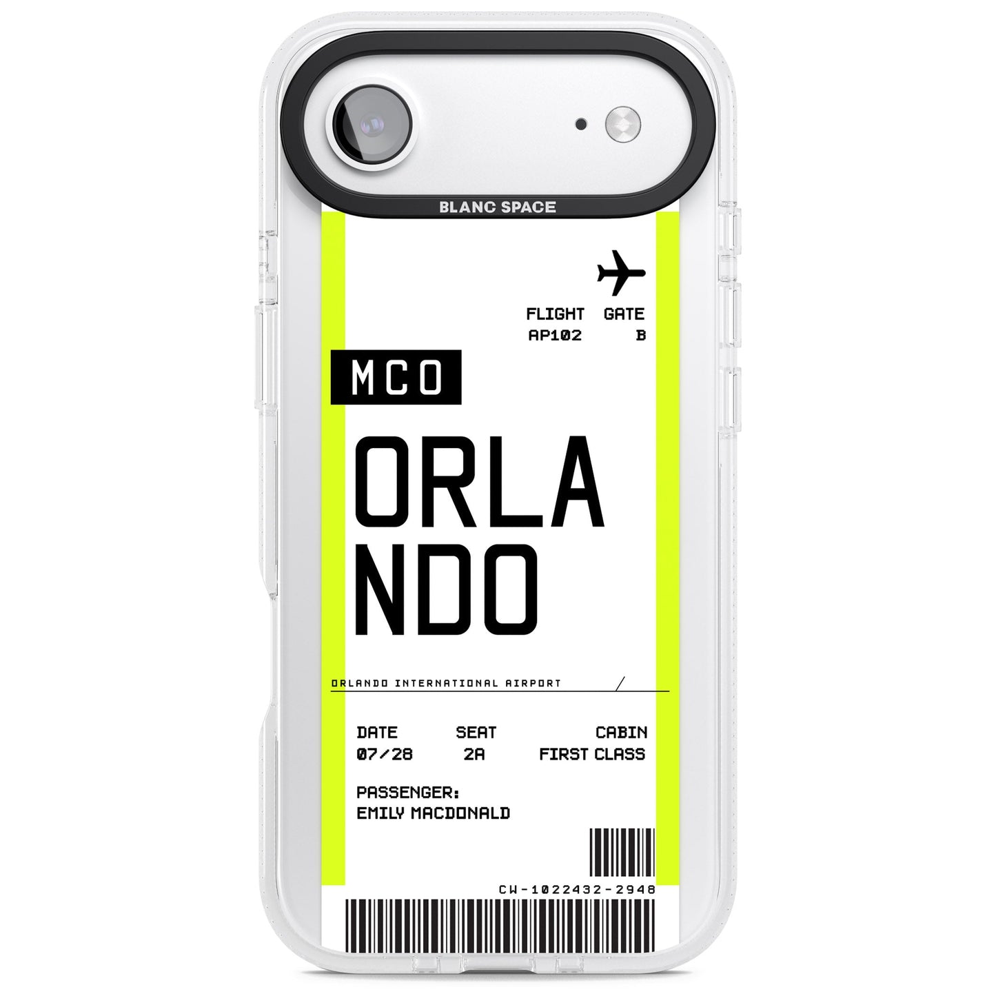 Personalised Orlando Boarding Pass