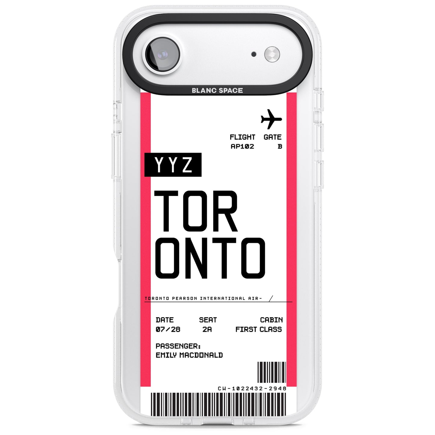 Personalised Toronto Boarding Pass