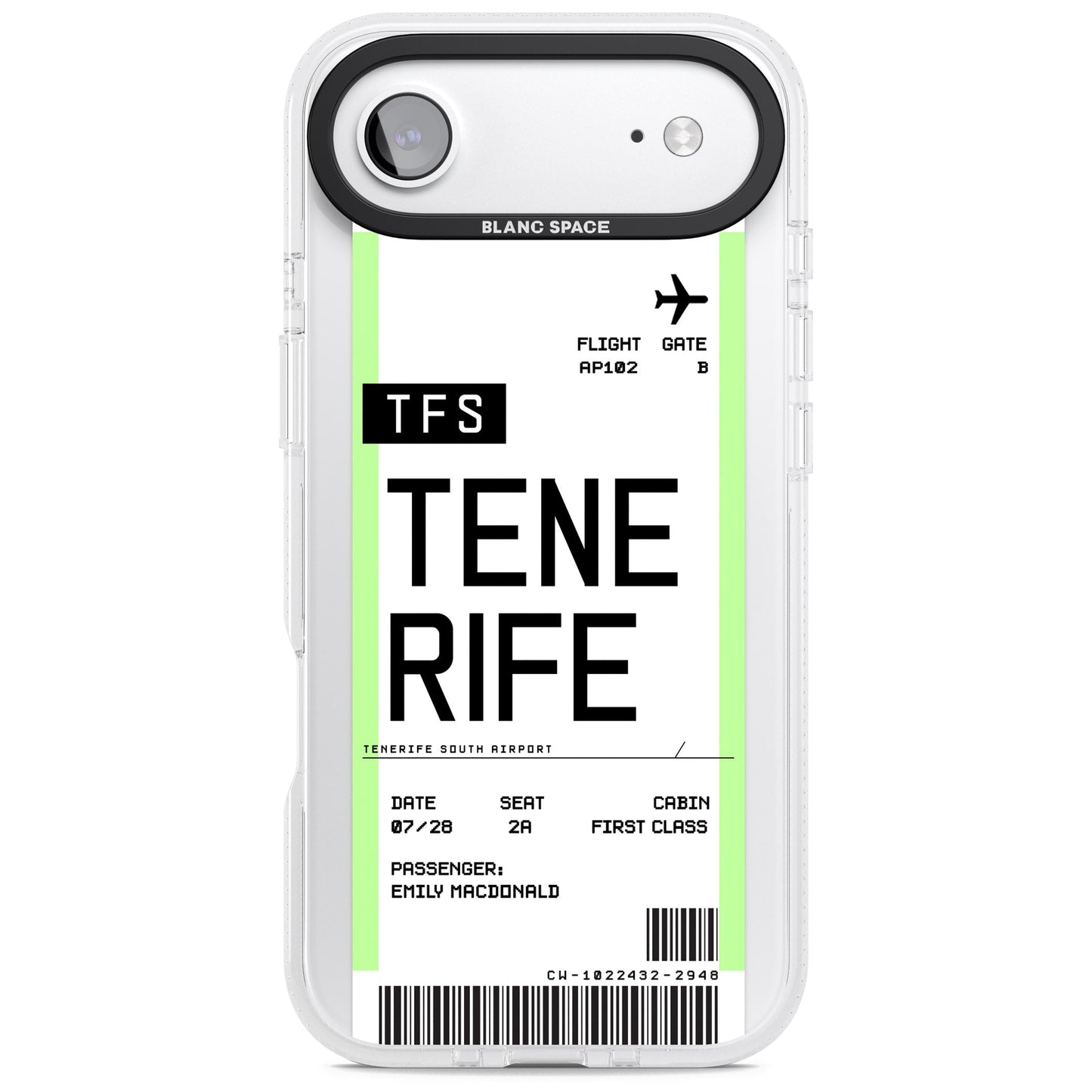 Personalised Tenerife Boarding Pass