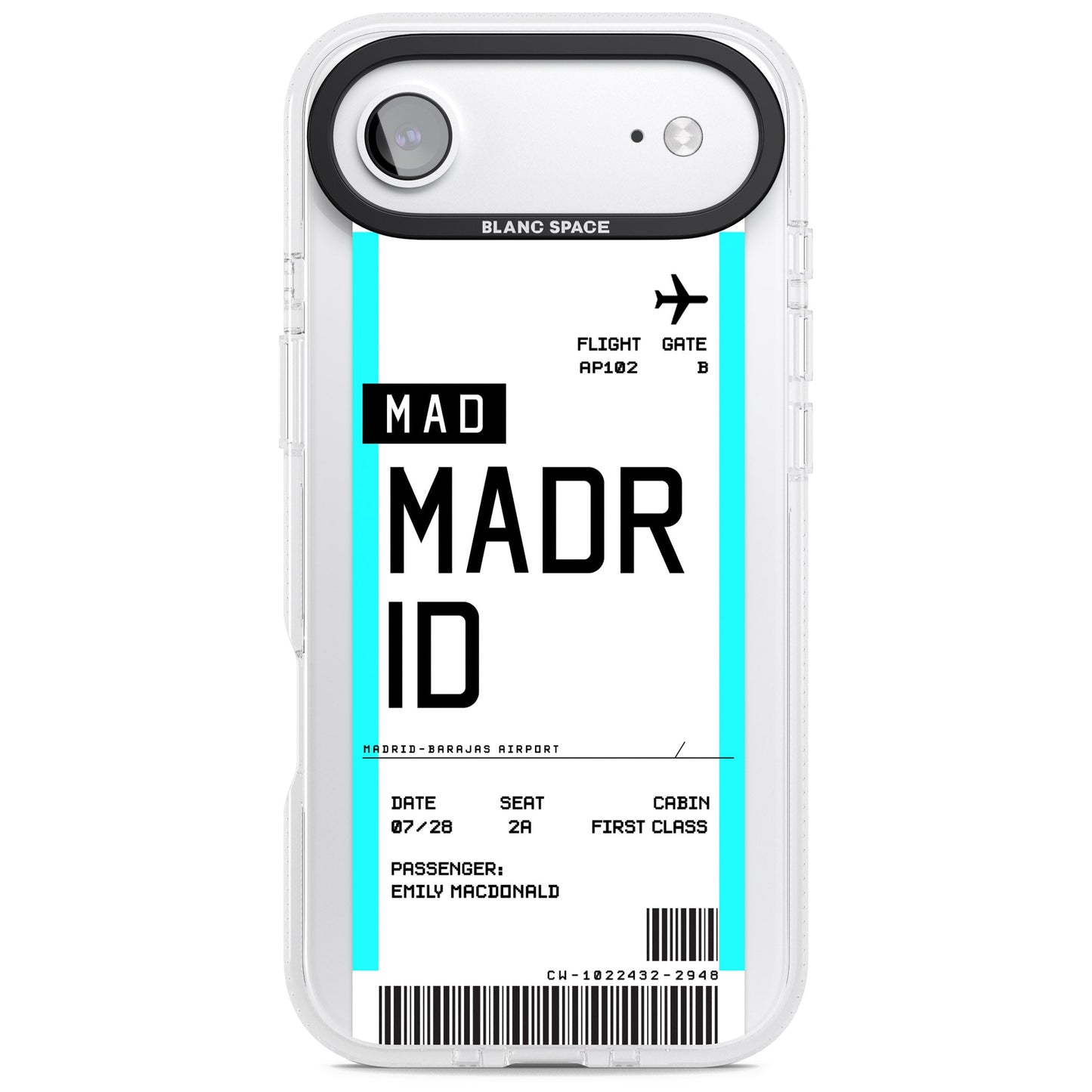 Personalised Madrid Boarding Pass