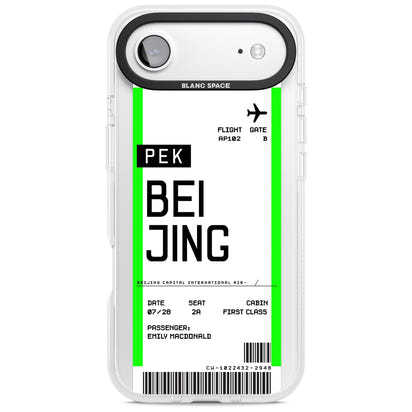 Carte d'embarquement personnalisée pour Pékin