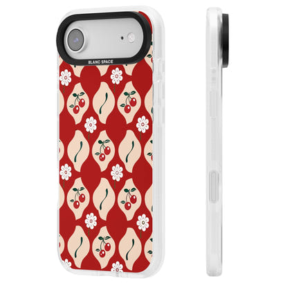 Vintage Cherry Diamond Pattern