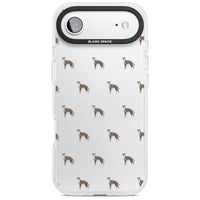 Motif de chien whippet transparent