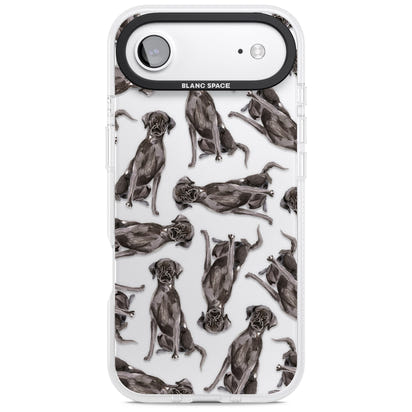 Black Labrador Watercolor Pattern