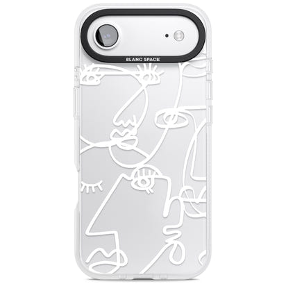 Abstract Line Art White Clear