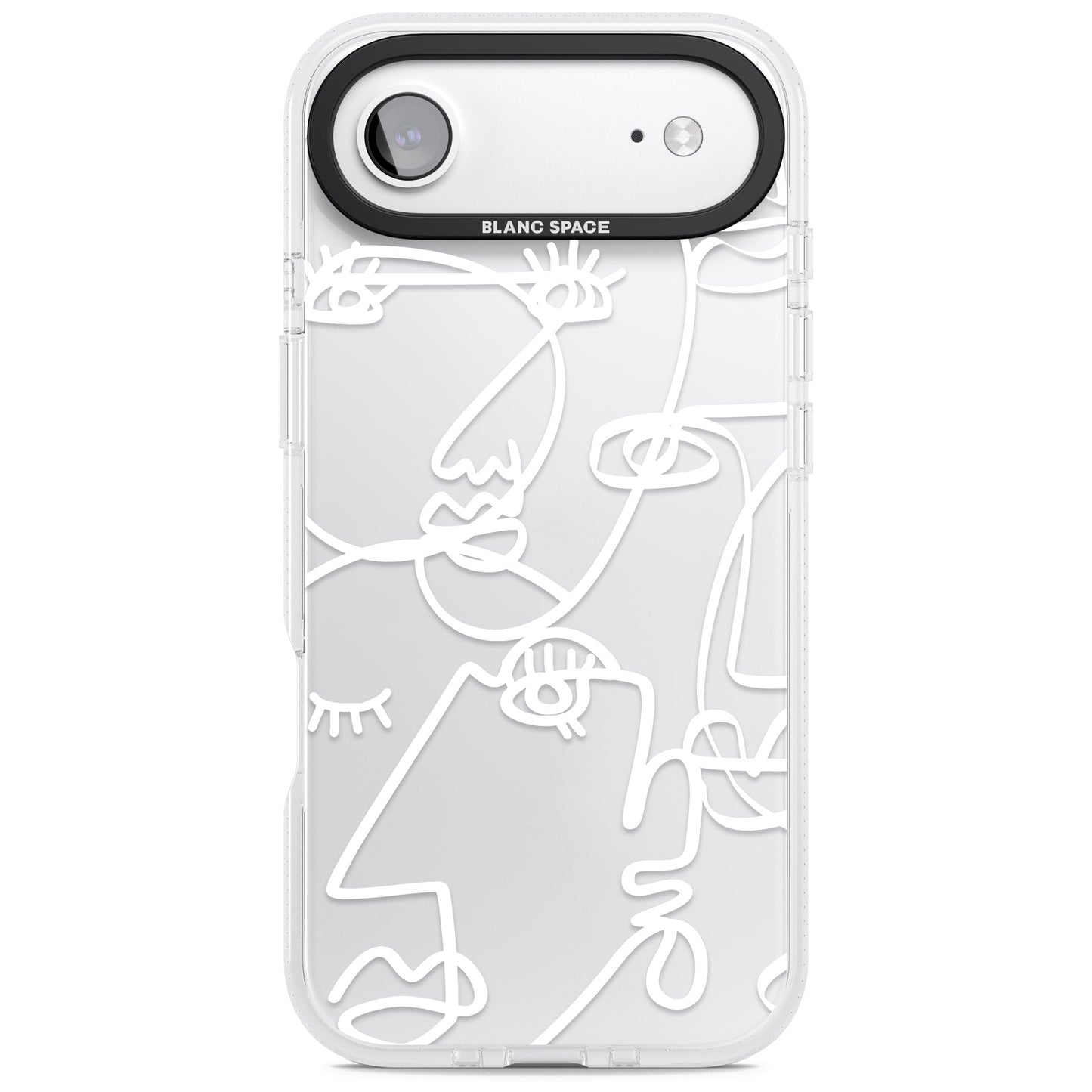 Abstract Line Art White Clear
