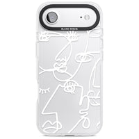 Abstract Line Art White Clear