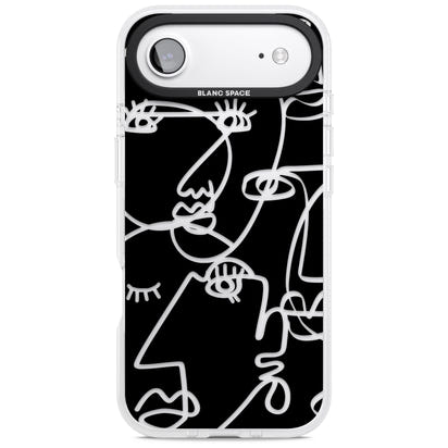 Abstract Line Art Clear Black