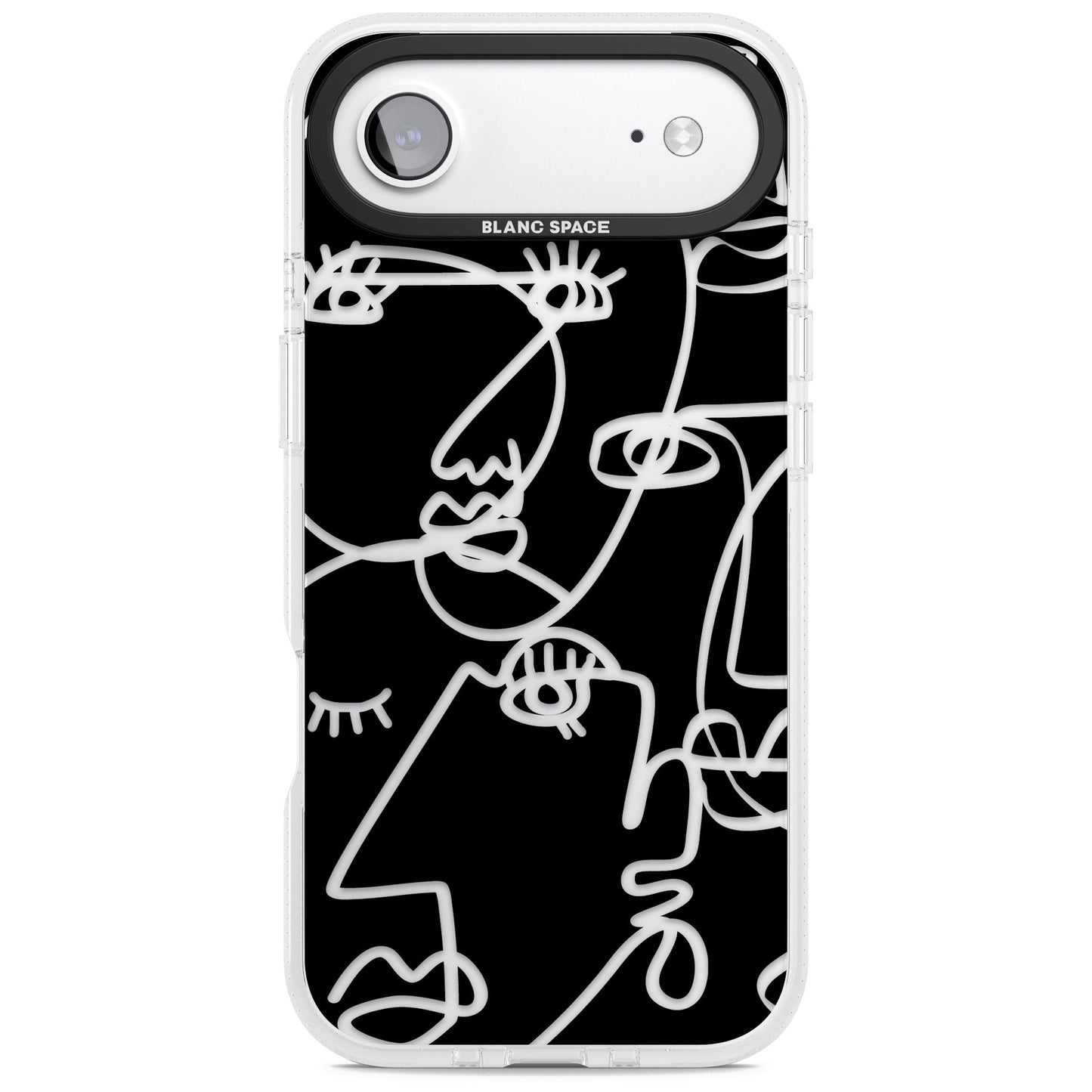 Abstract Line Art Clear Black