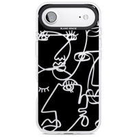 Abstract Line Art Clear Black