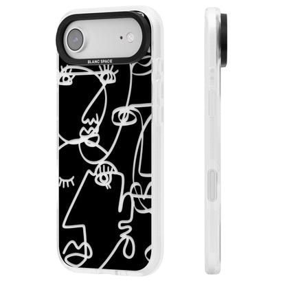 Abstract Line Art Clear Black